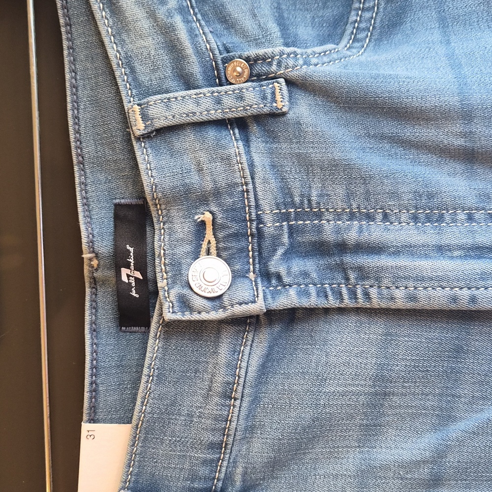 NWT 7 For All Mankind Blue Denim Jeans - Picture 5 of 5
